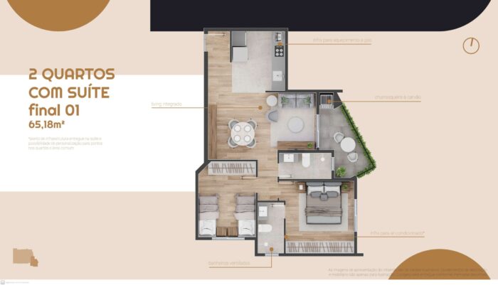 Apartamento 2 Quartos c/suíte - Tingui - Image 17
