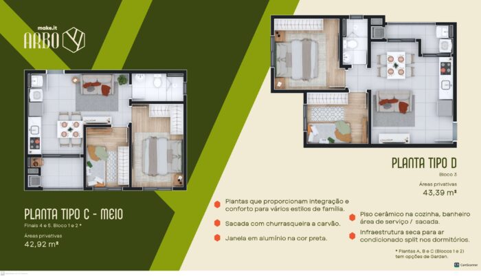 Residencial ARBO - 2 Quartos - Vargem Grande - Pinhais - Image 23