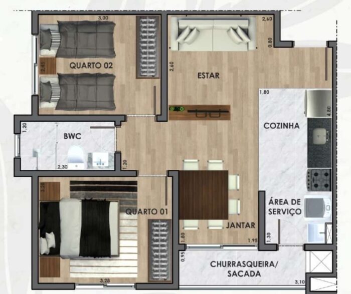 Apartamento 2 Quartos - Campina do Arruda - Tamandaré - Image 4